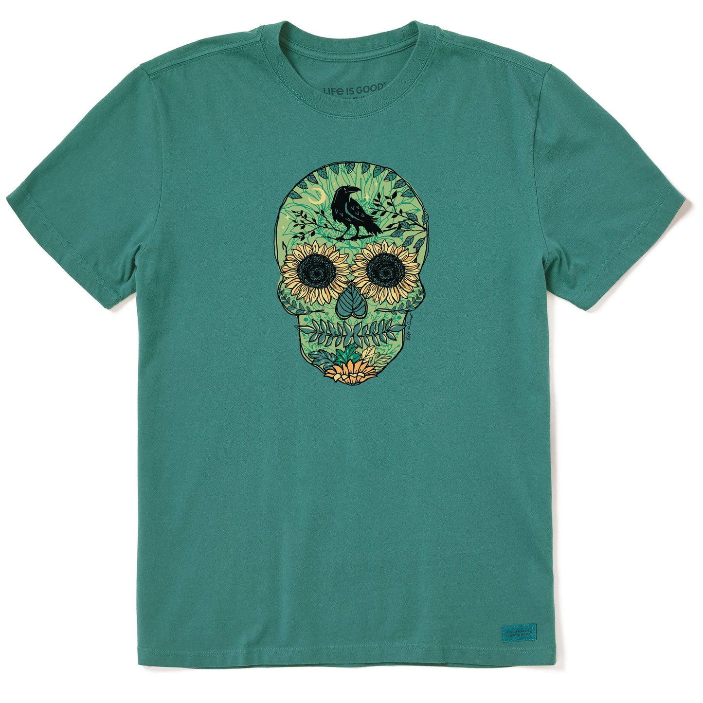 Men's Sunflower Skull Short Sleeve Crusher Tee