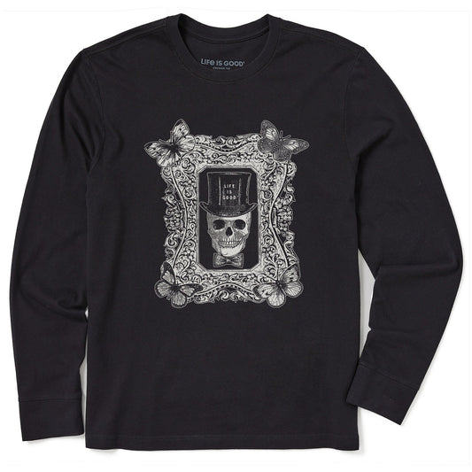 Men's Antique Treat Every Day Skull Long Sleeve Crusher Tee