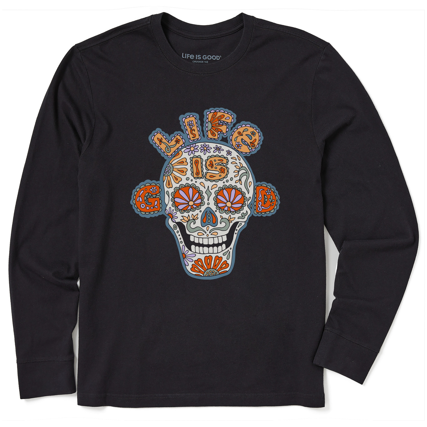 Men's Skull Long Sleeve Crusher Tee
