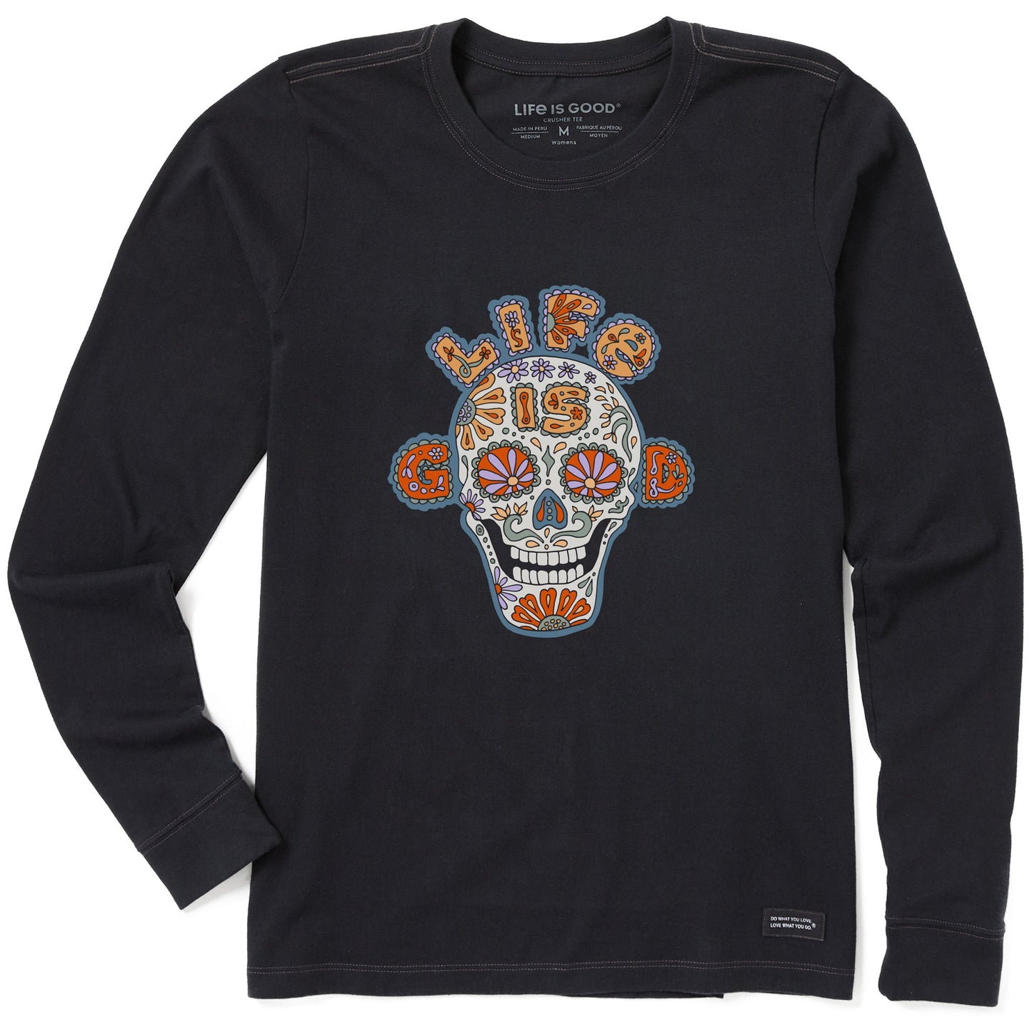 Women's Skull Long Sleeve Crusher Tee