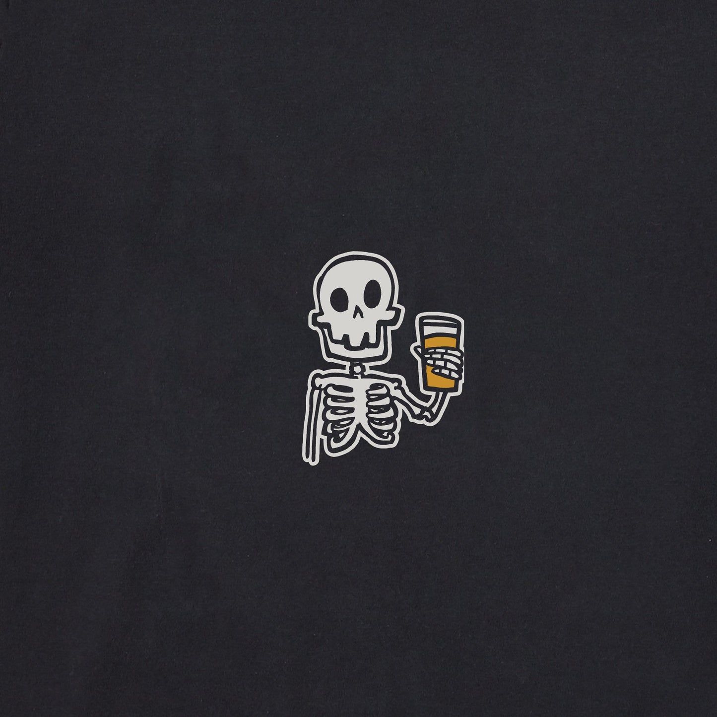 Women's Skeleton w Beer Long Sleeve Crusher Boxy Tee