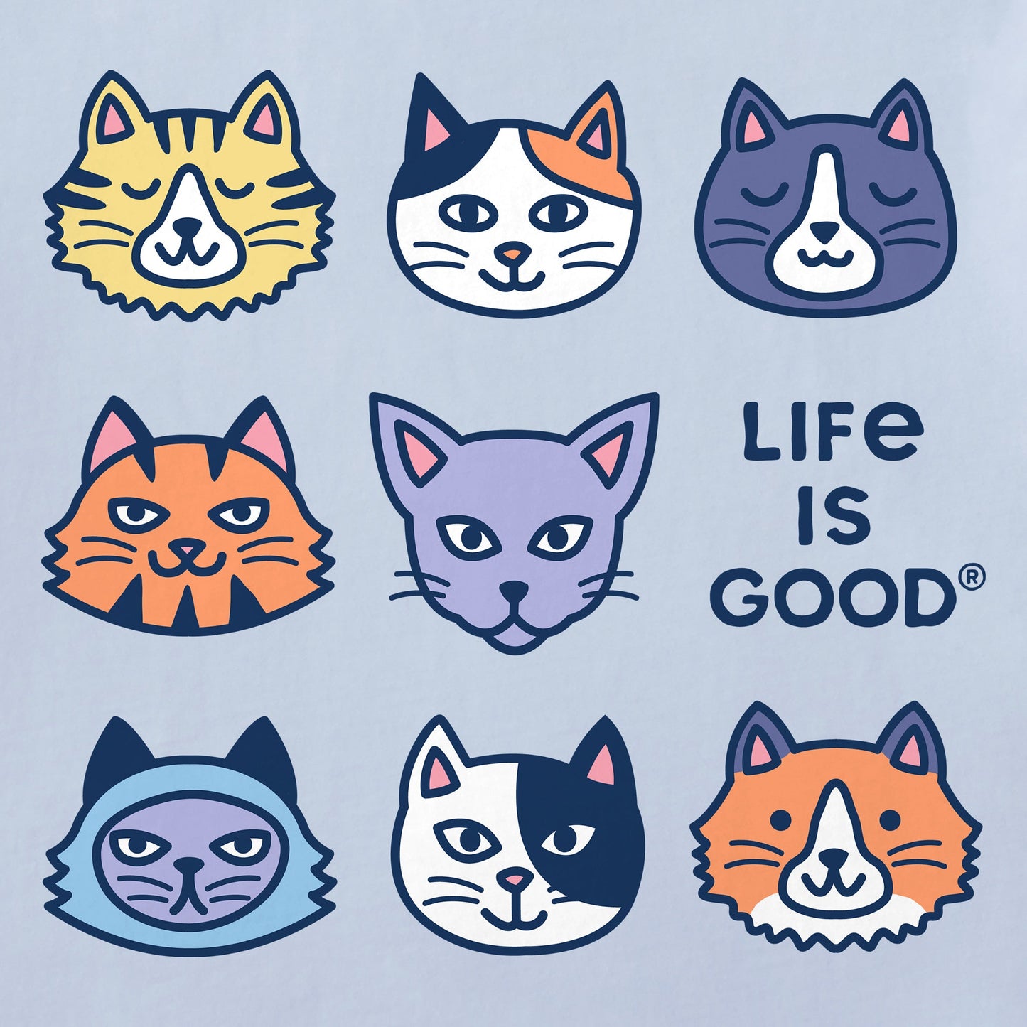 Women's Cute Cats Short Sleeve Crusher Boxy Tee