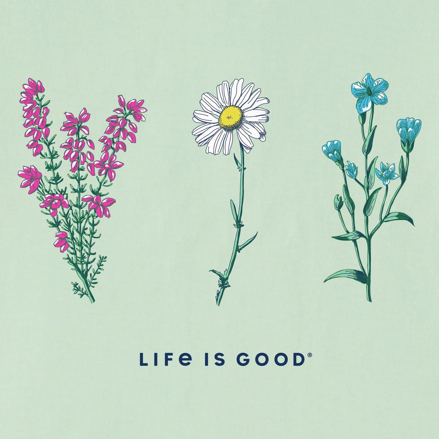 Women's Detailed Wildflowers Short Sleeve Crusher Boxy Tee