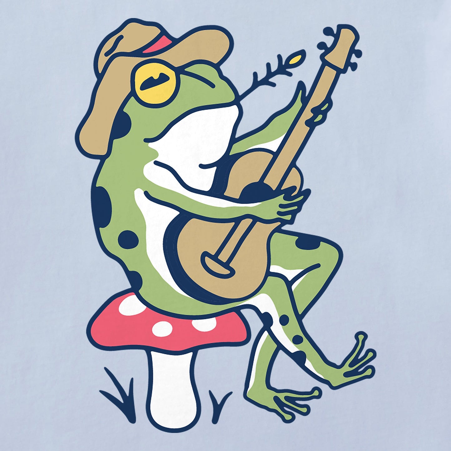 Women's Frog Guitar Short Sleeve Crusher Boxy Tee