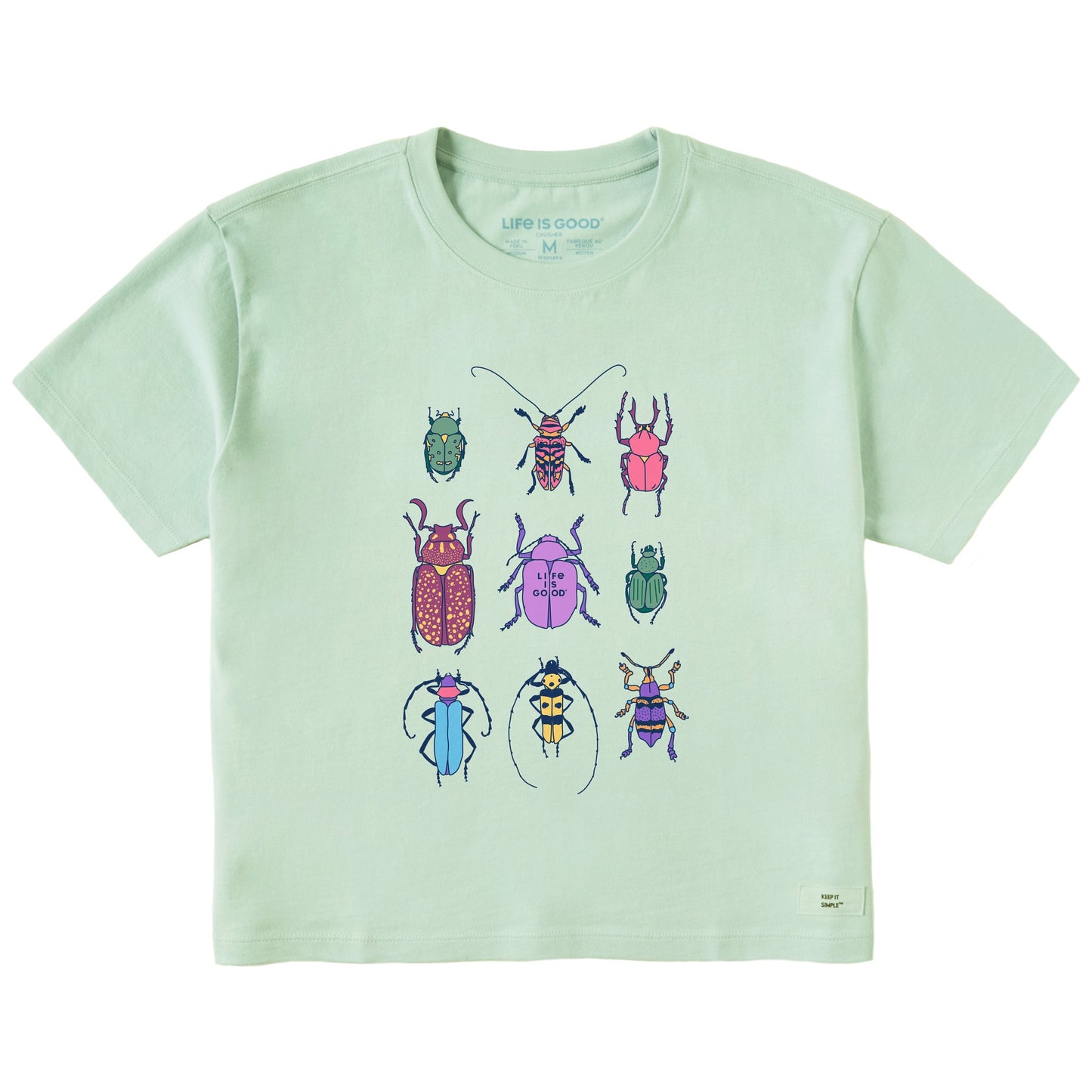 Women's Cool Bug Grid Short Sleeve Crusher Boxy Tee