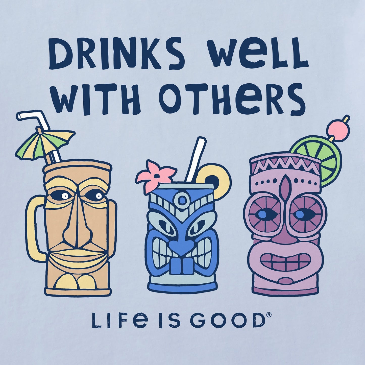 Women's Tiki Drinks Well Short Sleeve Crusher Boxy Tee