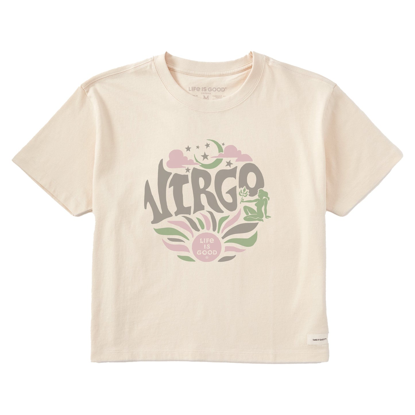 Women's Virgo Zodiac Vibes Short Sleeve Crusher Boxy Tee