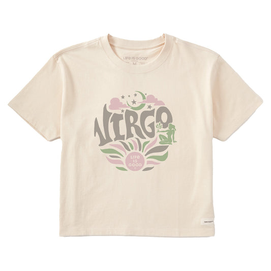 Women's Virgo Zodiac Vibes Short Sleeve Crusher Boxy Tee
