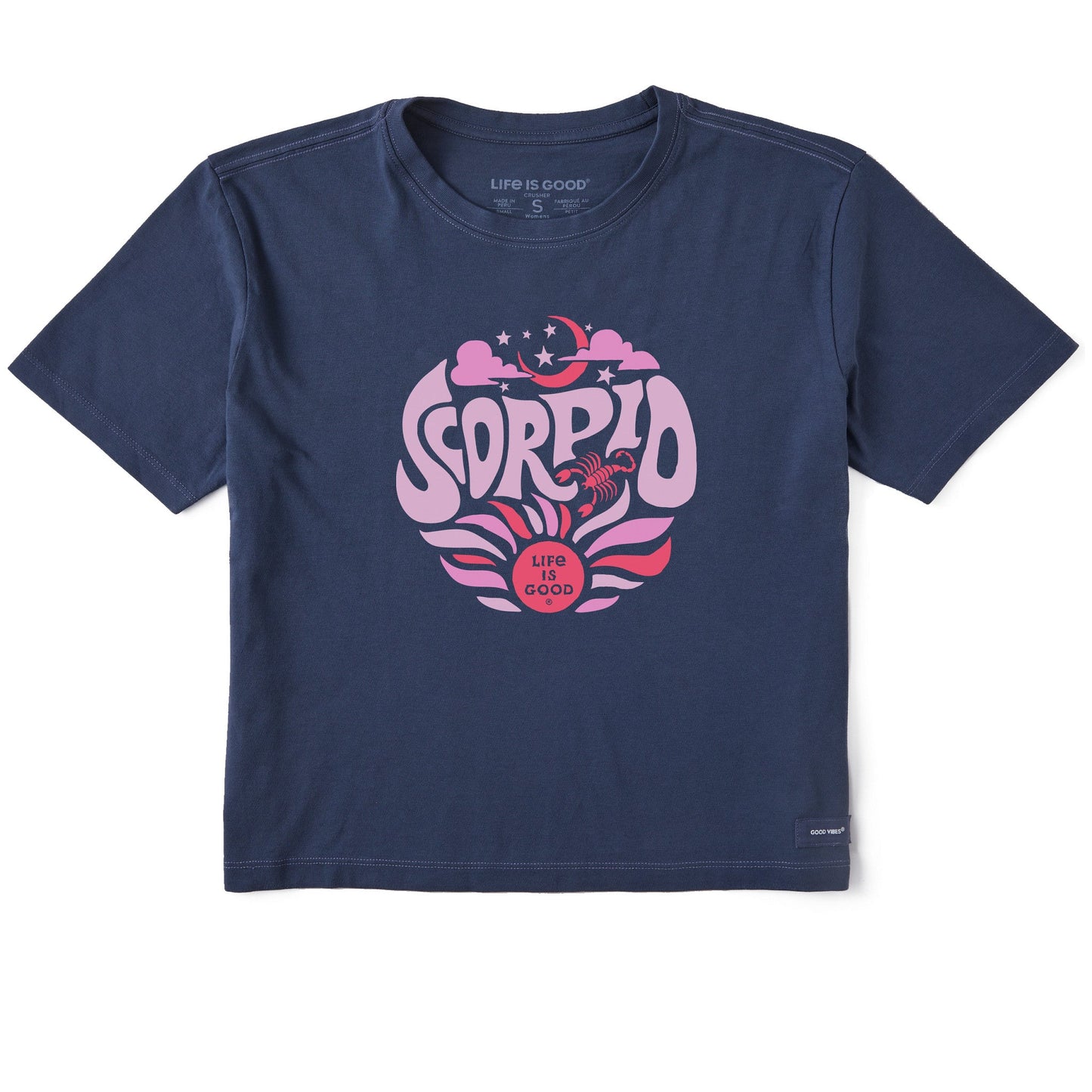Women's Scorpio Zodiac Vibes Short Sleeve Crusher Boxy Tee