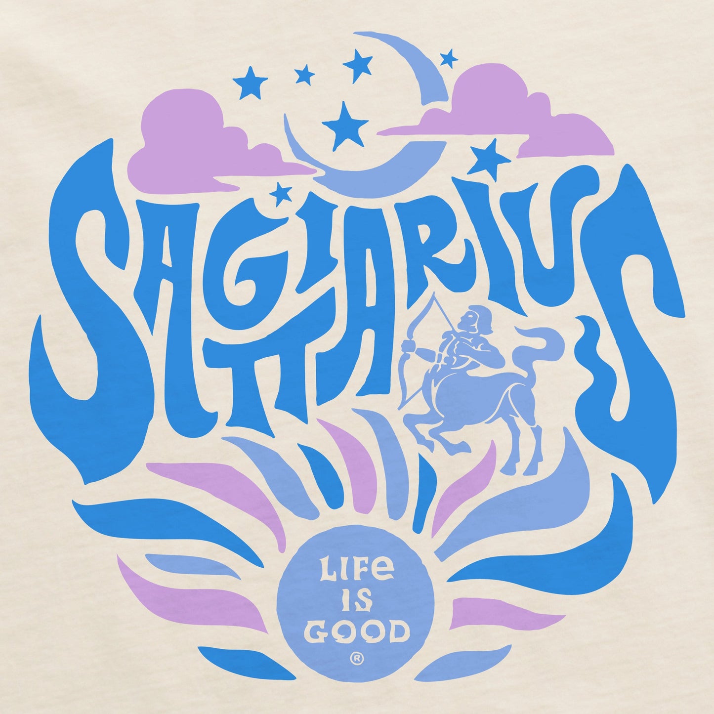 Women's Sagittarius Zodiac Vibes Short Sleeve Crusher Boxy Tee