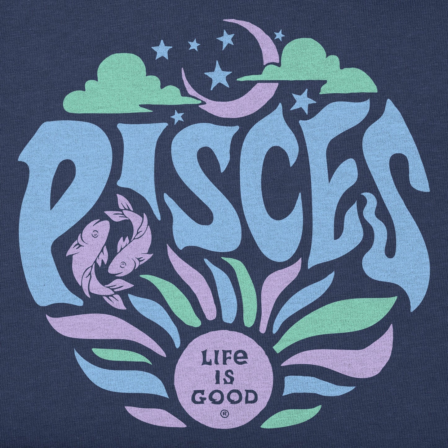 Women's Pisces  Zodiac Vibes Short Sleeve Crusher Boxy Tee