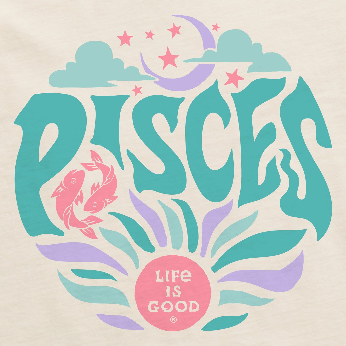 Women's Pisces  Zodiac Vibes Short Sleeve Crusher Boxy Tee