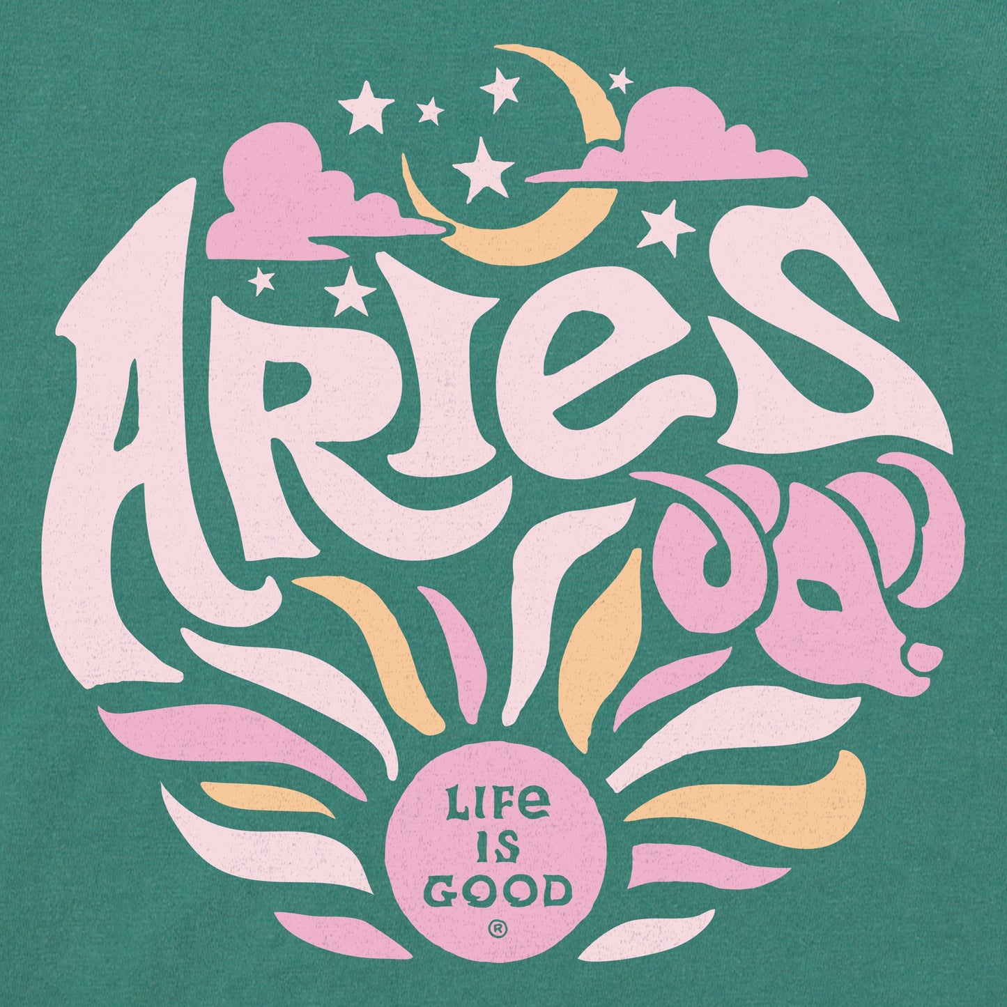 Women's Aries  Zodiac Vibes Short Sleeve Crusher Boxy Tee