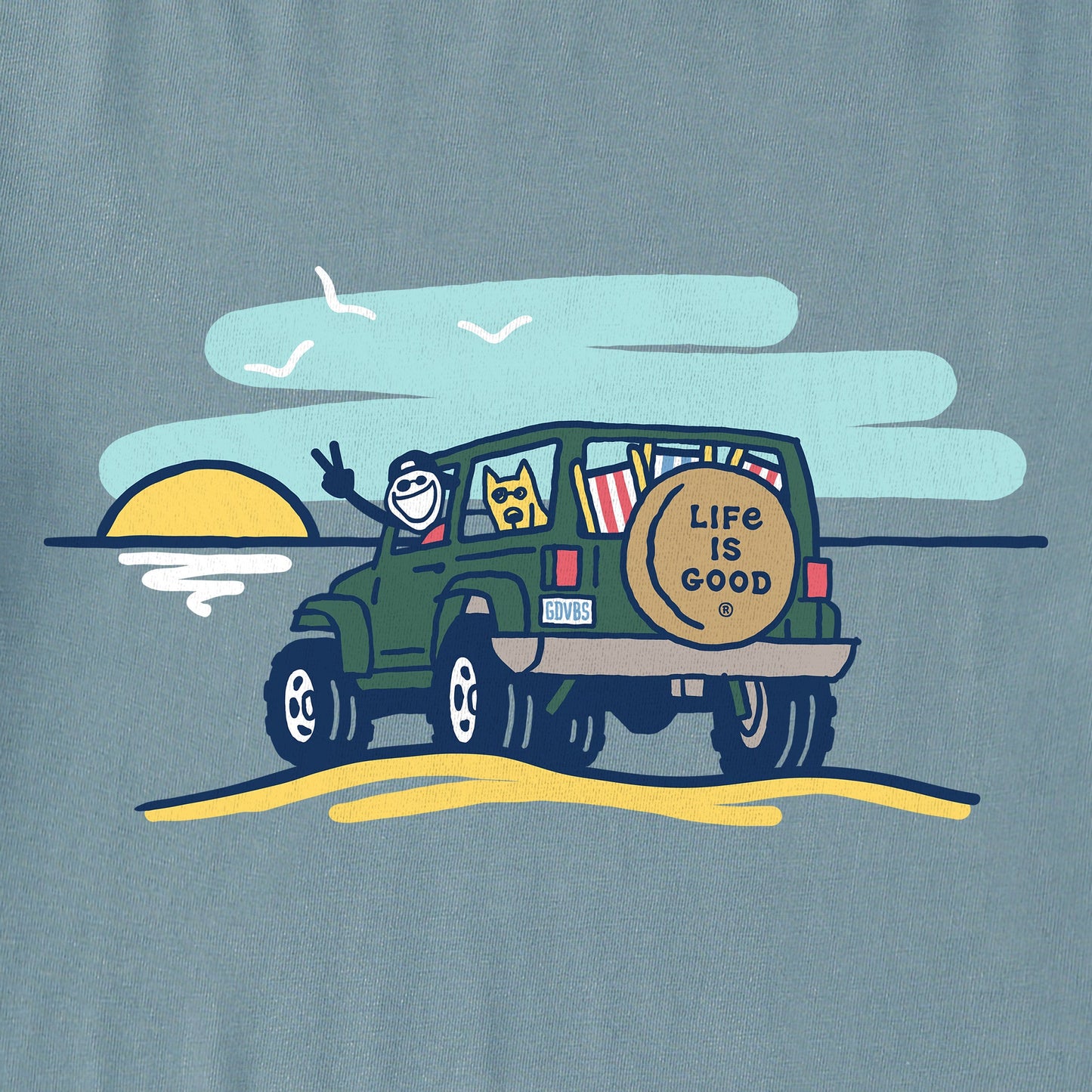 Men's Jake and Rocket Beach 4x4 Simply True Fleece Crew