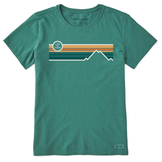 Women's Stripe Mountains Short Sleeve Tee
