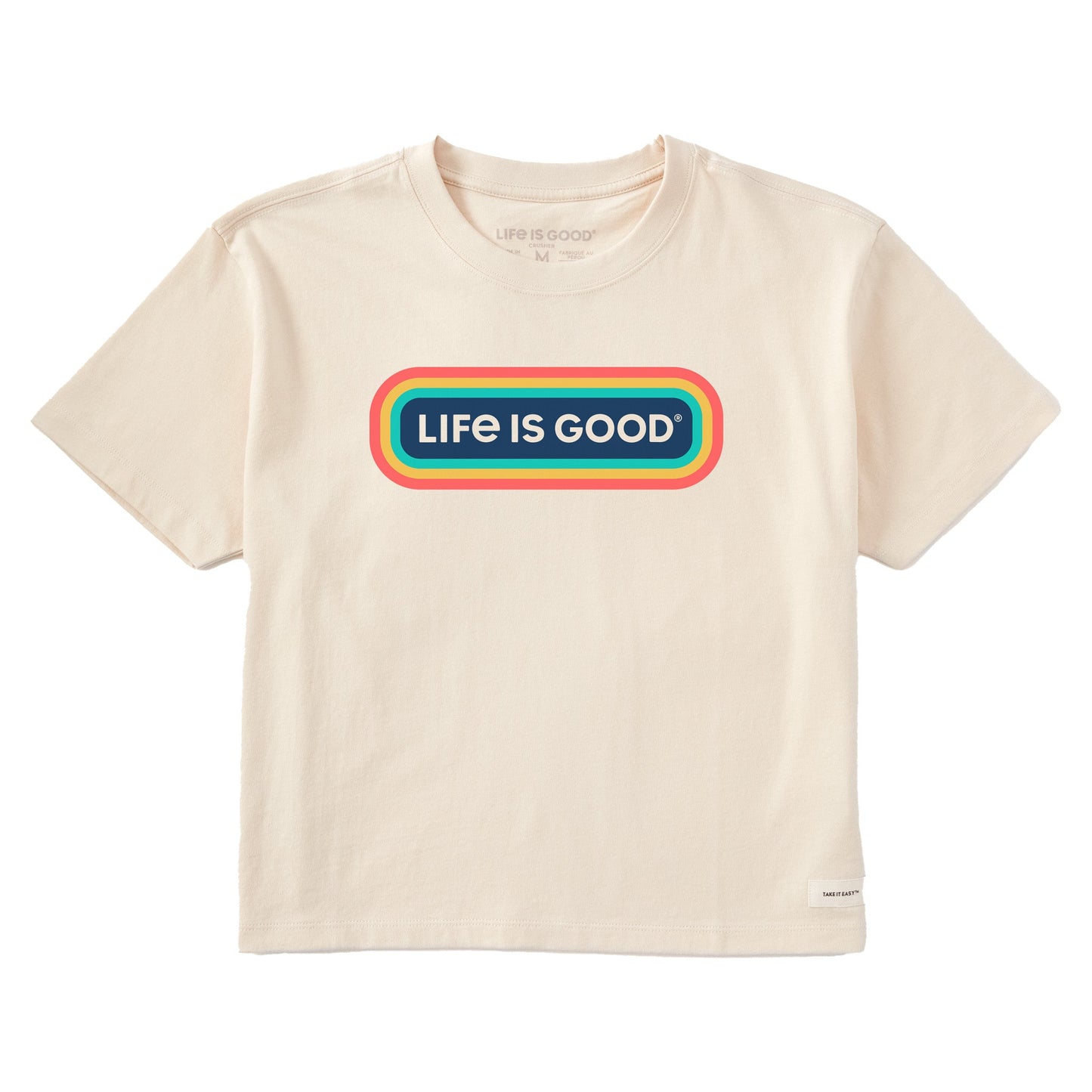 Women's Stripe LIG Pill Short Sleeve Crusher Boxy Tee