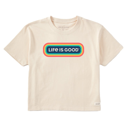 Women's Stripe LIG Pill Short Sleeve Crusher Boxy Tee