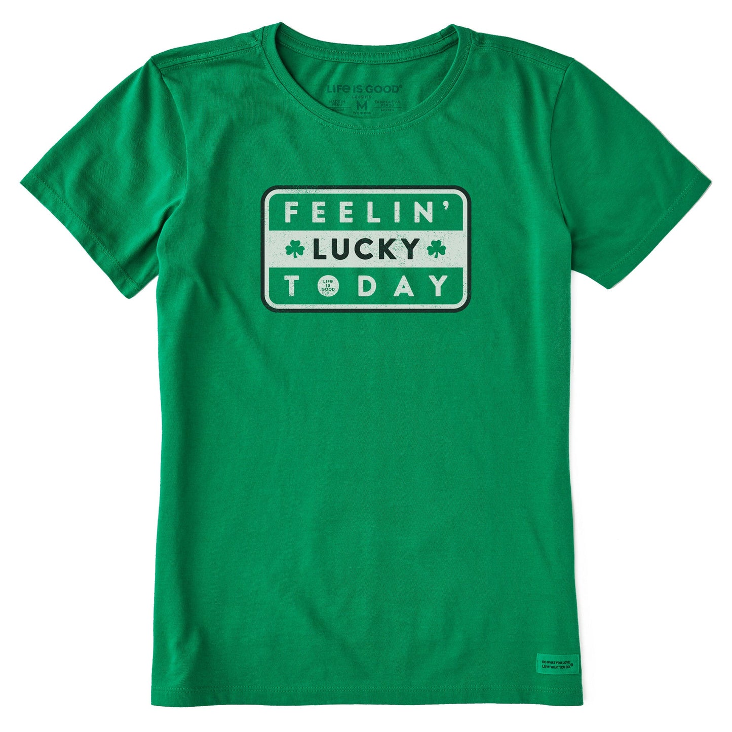 Women's Feelin' Lucky Today Stripe Short Sleeve Crusher Tee