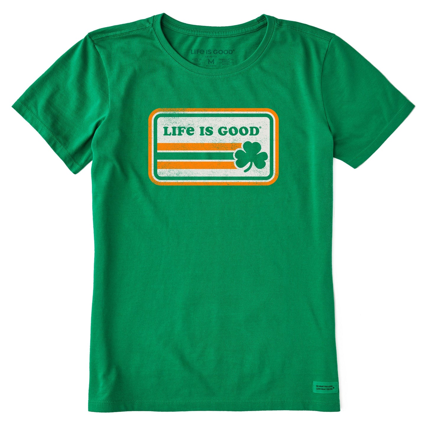 Women's Stripe Clover Short Sleeve Crusher Tee