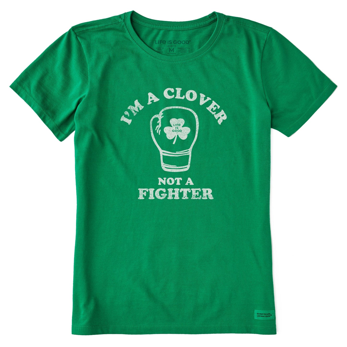 Women's Clover not a Fighter Short Sleeve Crusher Tee