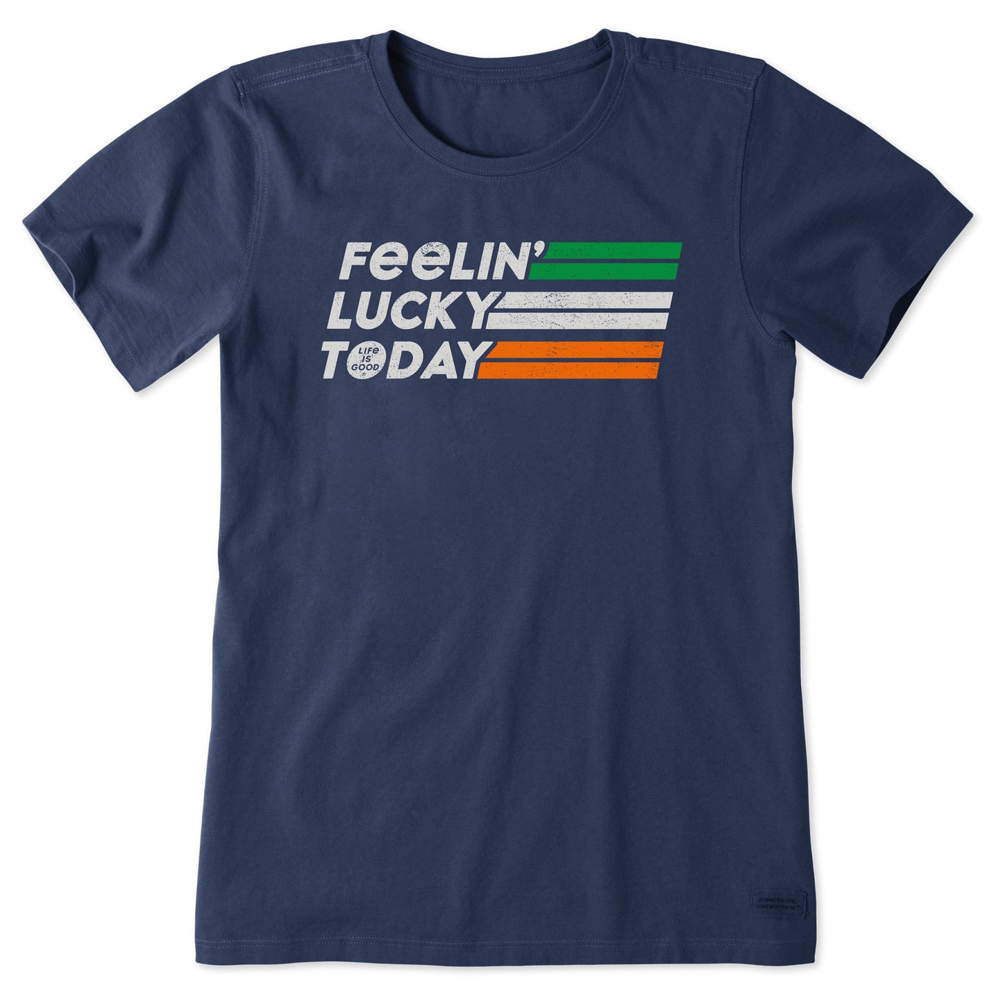 Women's Feelin' Lucky Today Stripes Short Sleeve Tee