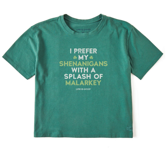Women's Shenanigans with Malarkey Short Sleeve Crusher Boxy Tee