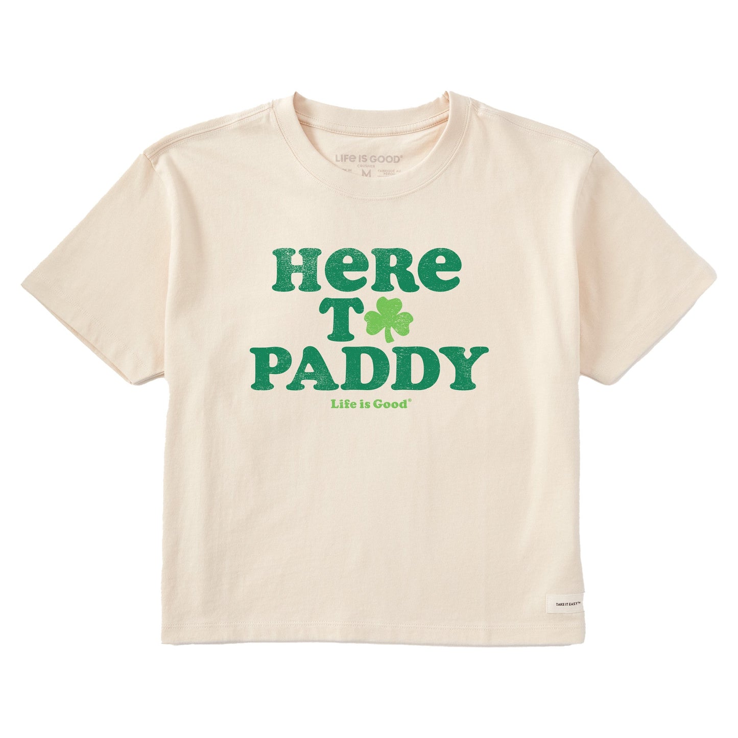 Women's Cooper Here to Paddy Clover Short Sleeve Crusher Boxy Tee