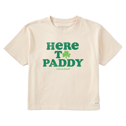 Women's Cooper Here to Paddy Clover Short Sleeve Crusher Boxy Tee