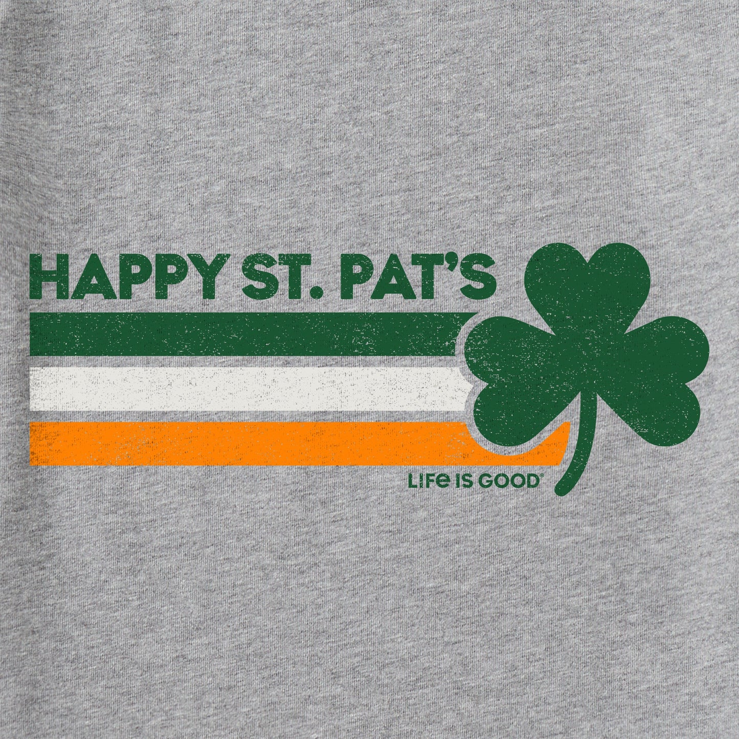 Men's Stripey Happy St. Pats Clover Short Sleeve Tee