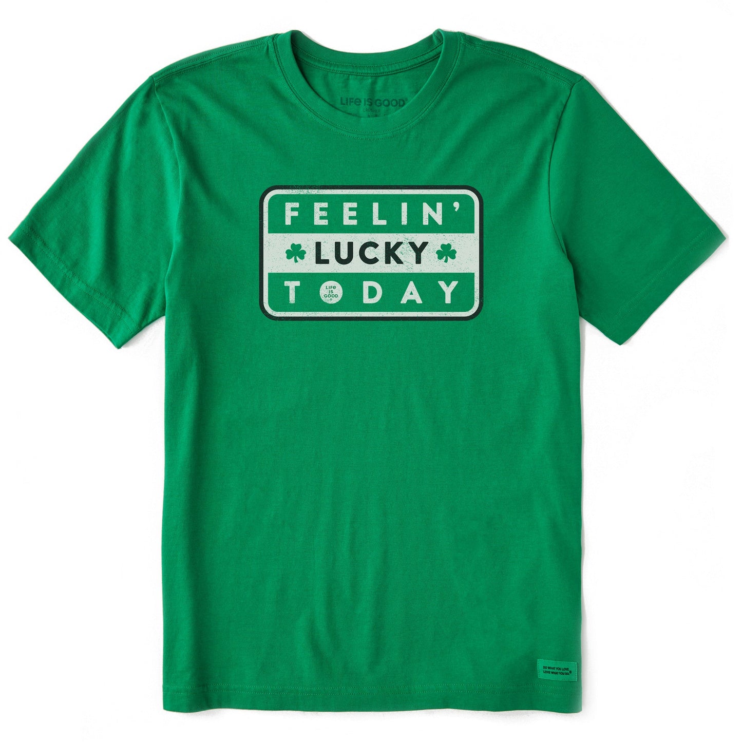 Men's Feelin' Lucky Today Stripe Short Sleeve Crusher Tee