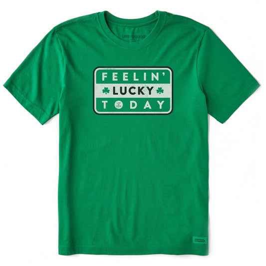 Men's Feelin' Lucky Today Stripe Short Sleeve Crusher Tee