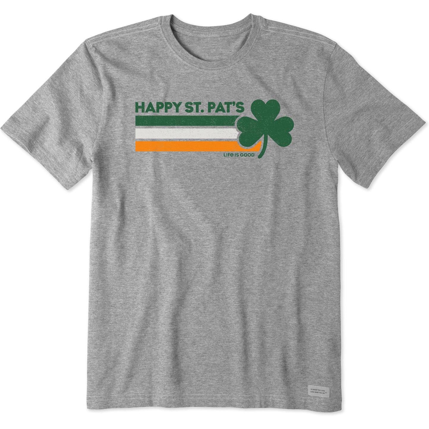 Men's Stripey Happy St. Pats Clover Short Sleeve Tee