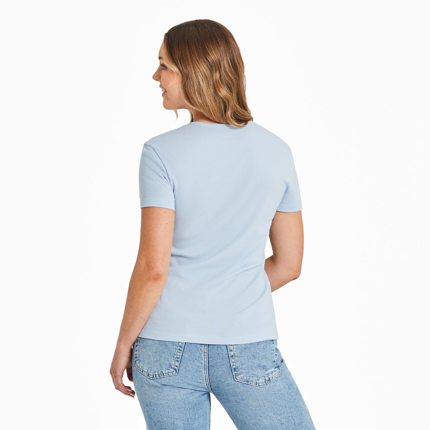 Women's Solid Modal Ribbed Tee