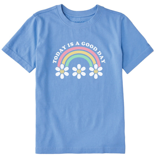Kids Today is a Good Day Daisy Rainbow Short Sleeve Crusher Tee