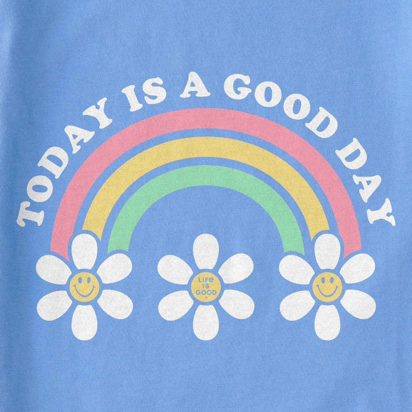 Kids Today is a Good Day Daisy Rainbow Short Sleeve Crusher Tee