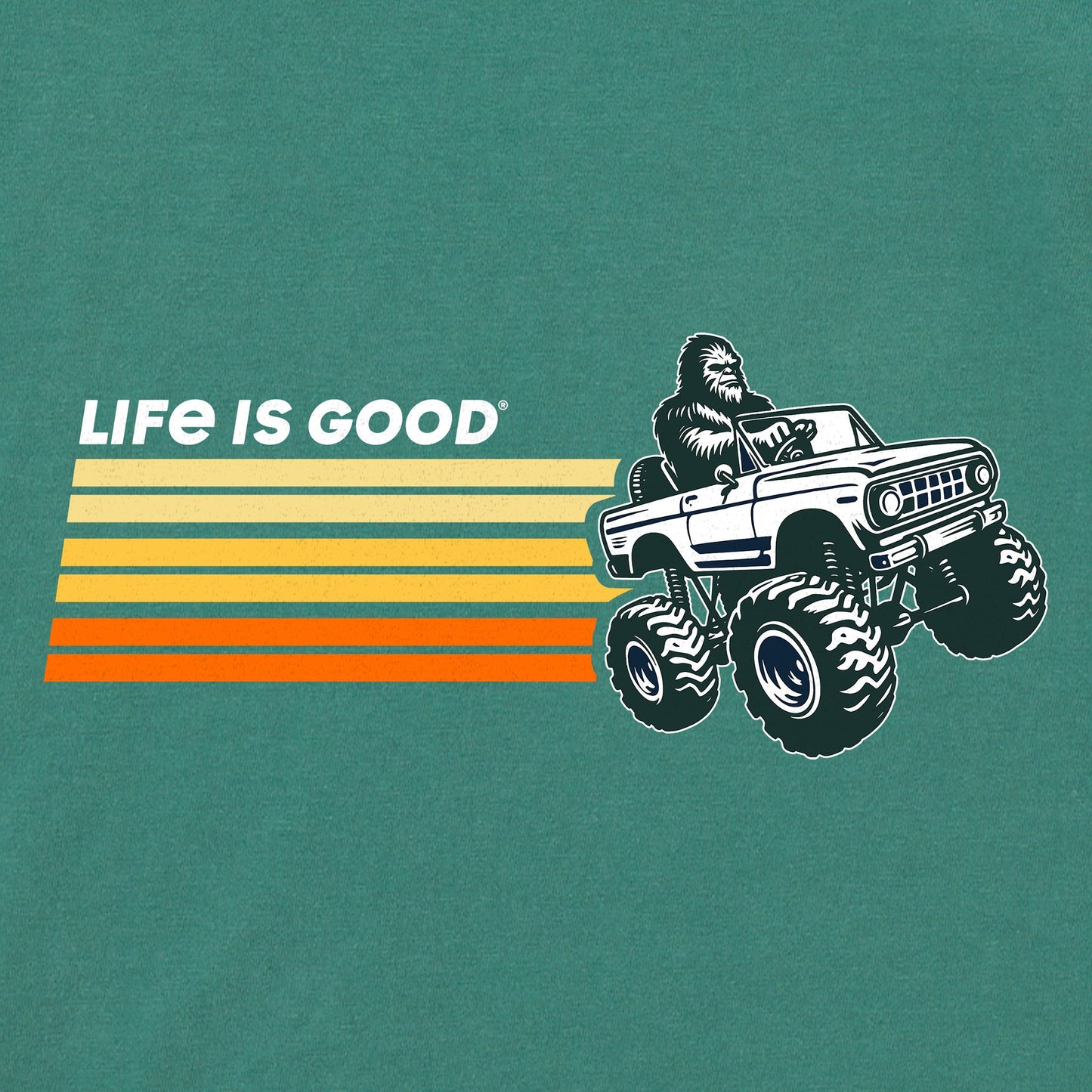 Kids Bigfoot Driving Bigfoot Long Sleeve Crusher Tee