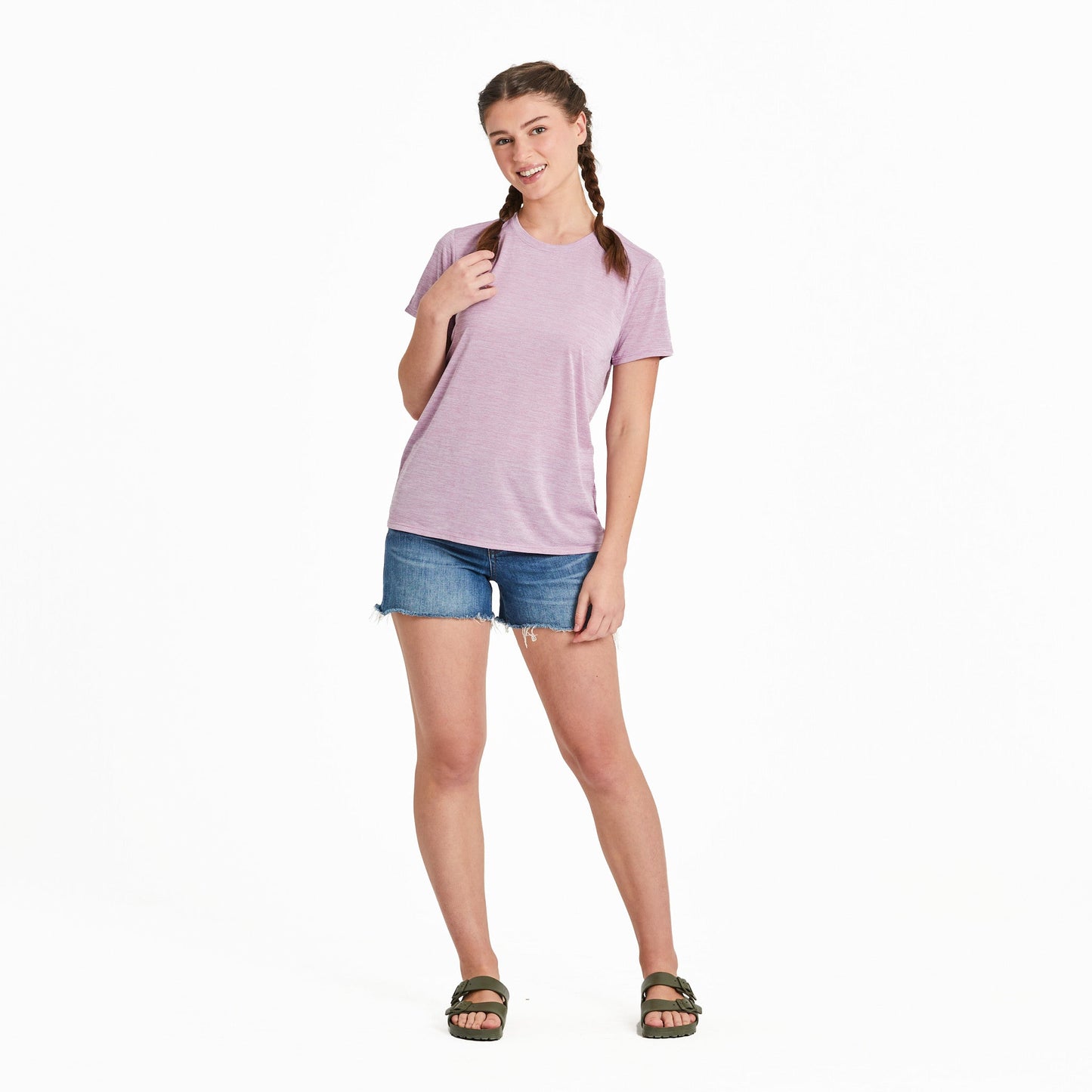 Women's Solid Short Sleeve Sun Crusher Tee