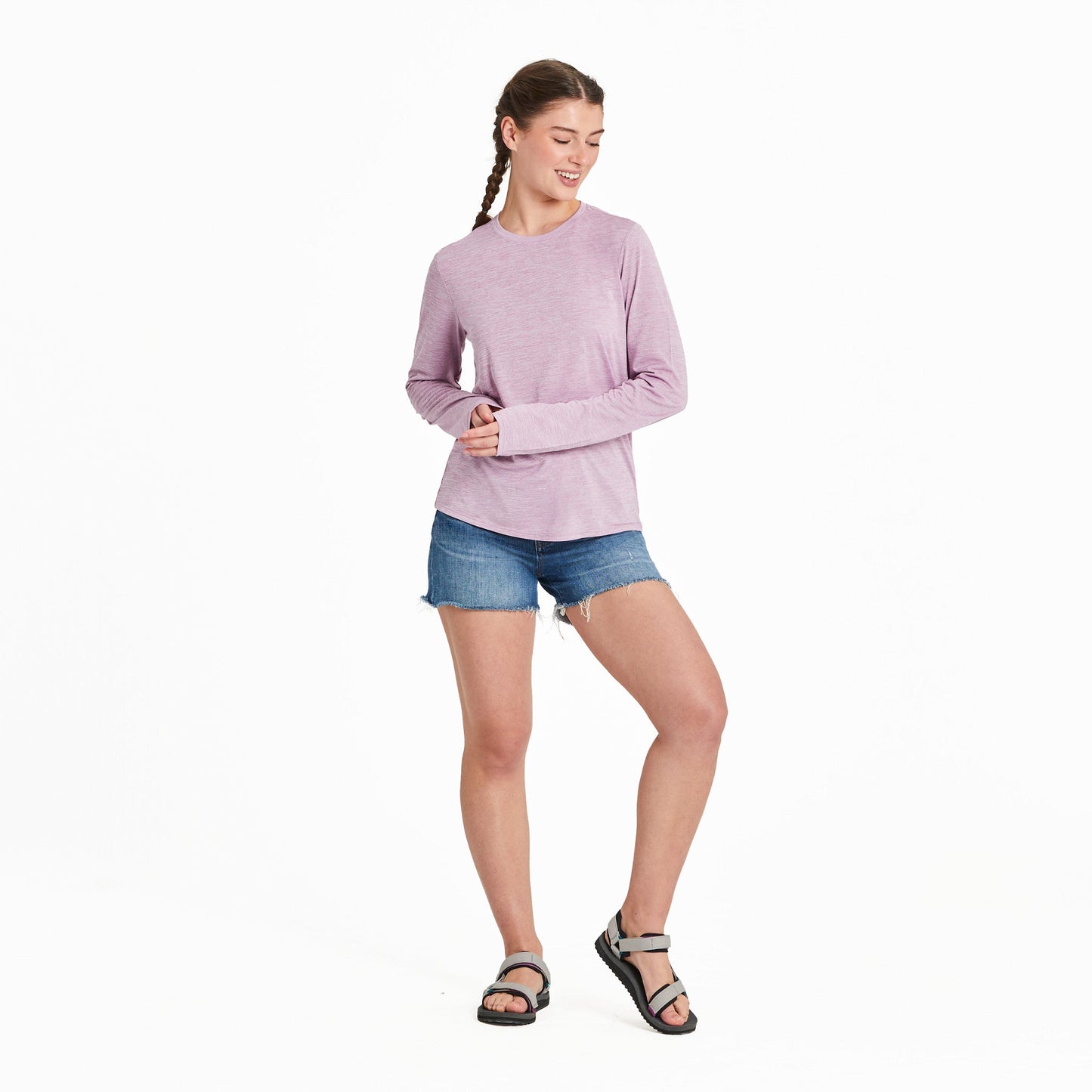 Women's Solid Long Sleeve Sun Crusher Tee