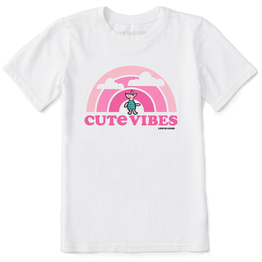 Kids Cute Vibes Winnie Rainbow Short Sleeve Crusher Tee