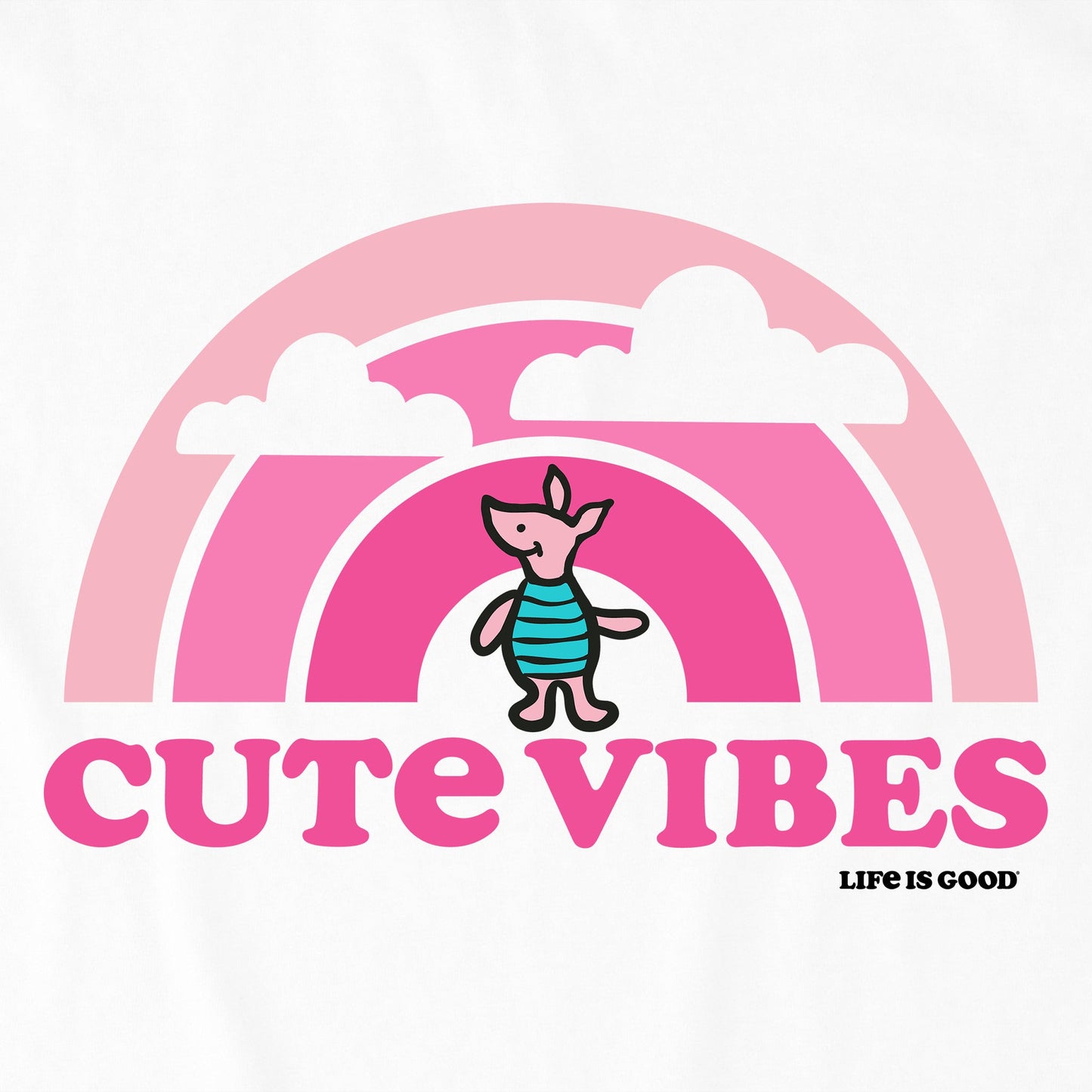 Kids Cute Vibes Winnie Rainbow Short Sleeve Crusher Tee