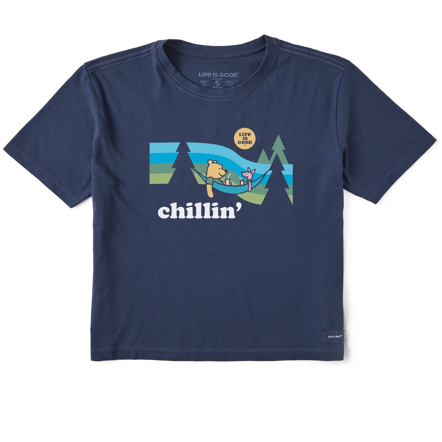 Women's Chillin' Winnie & P Hammock Short Sleeve Crusher Boxy Tee