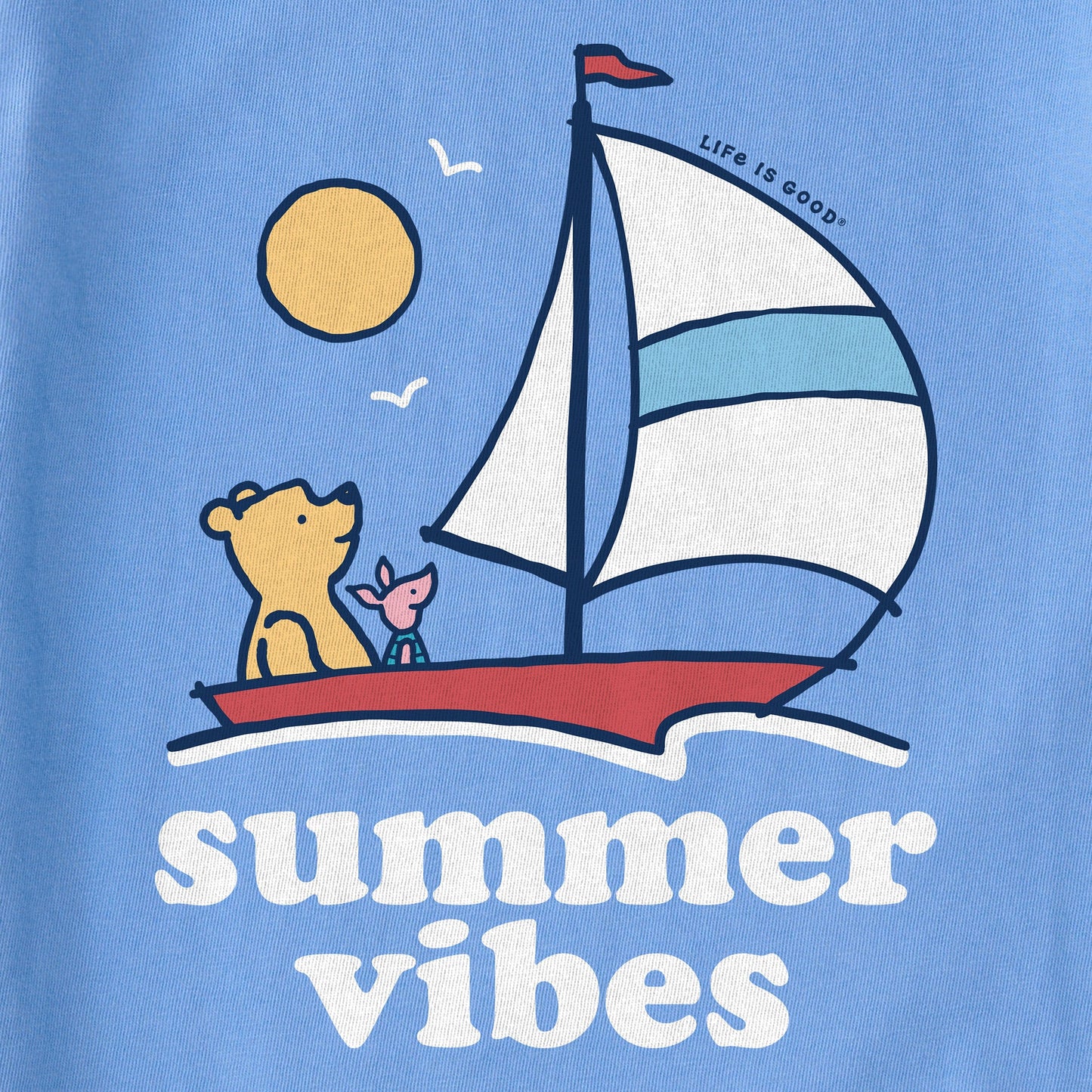 Women's Summer Vibes Winnie Sailboat Short Sleeve Tee