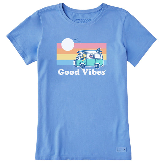 Women's Good Vibes Winnie & P Van Short Sleeve Tee