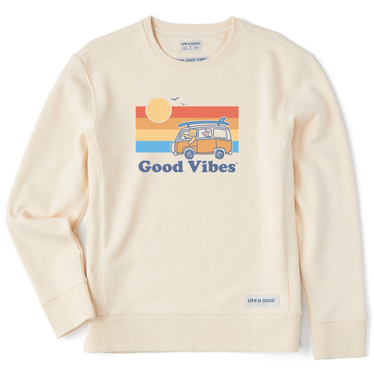 Women's Good Vibes Winnie & P Van Simply True Fleece Crew