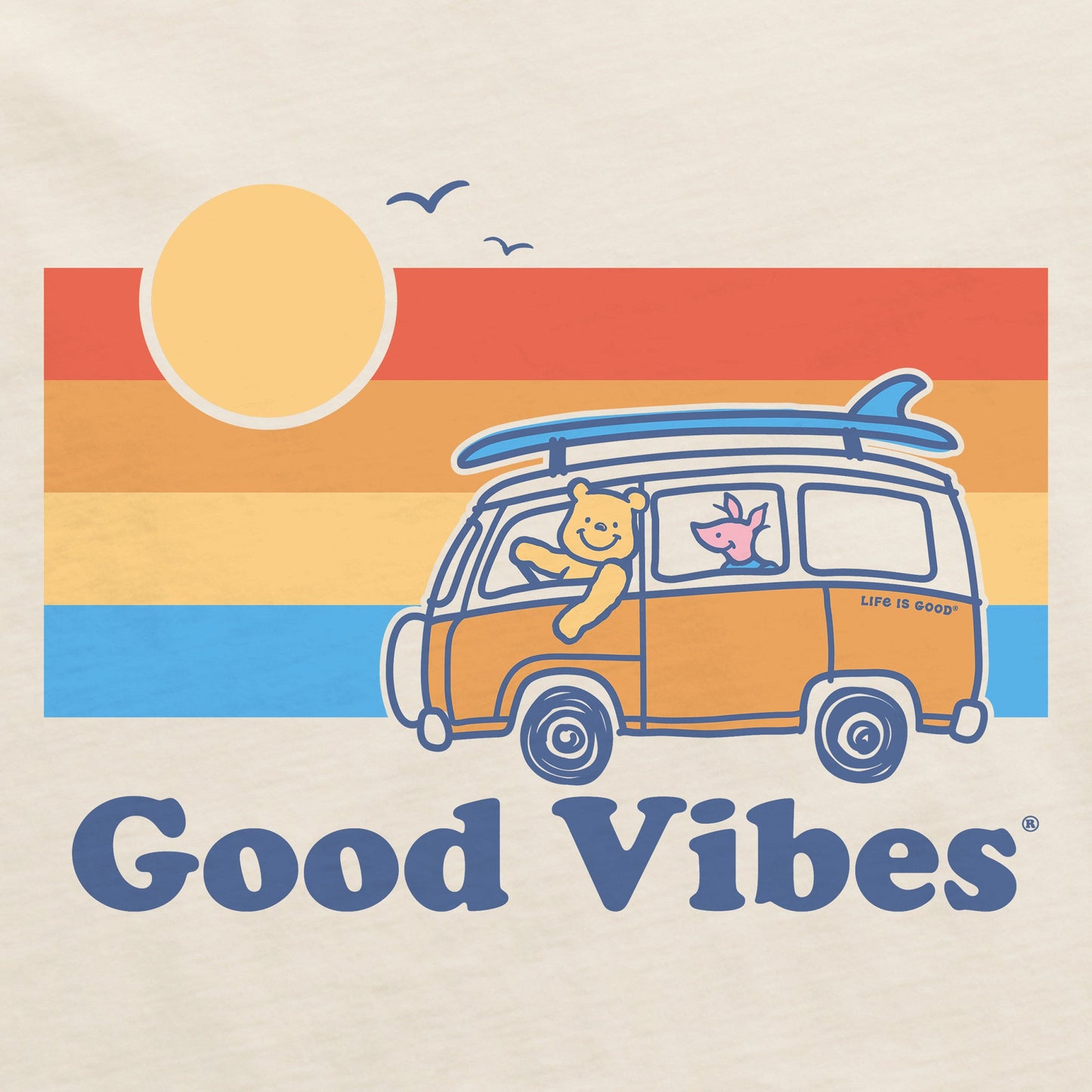 Women's Good Vibes Winnie & P Van Simply True Fleece Crew