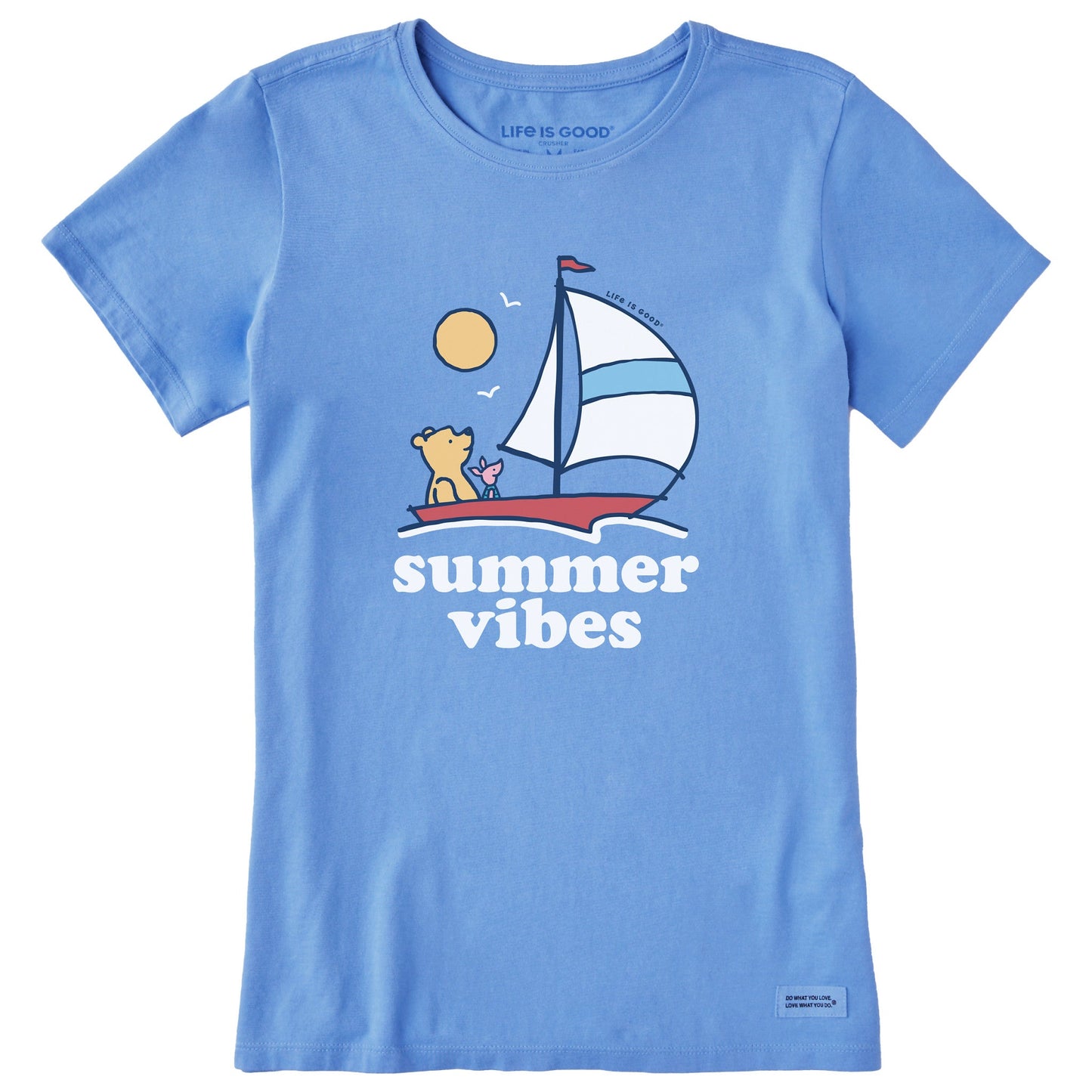 Women's Summer Vibes Winnie Sailboat Short Sleeve Tee