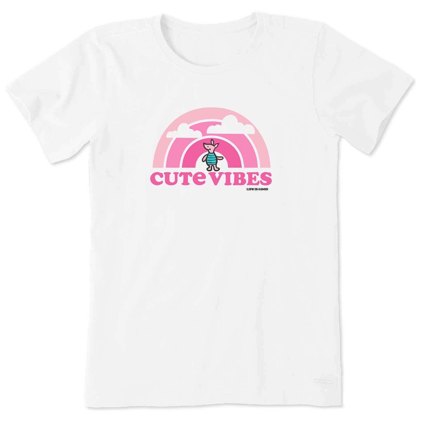 Women's Cute Vibes Winnie Rainbow Short Sleeve Tee