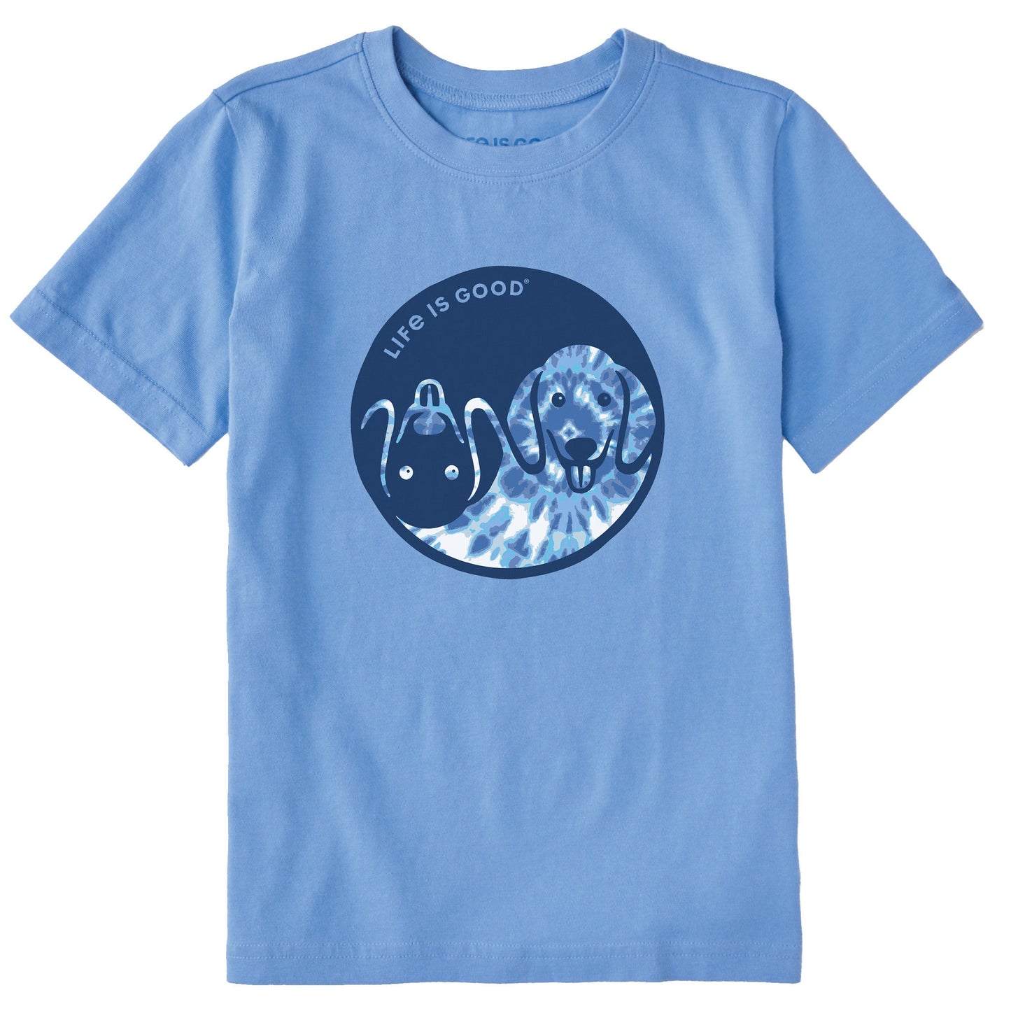 Kids Tie Dye Yin Yang Pup Short Sleeve Crusher Tee