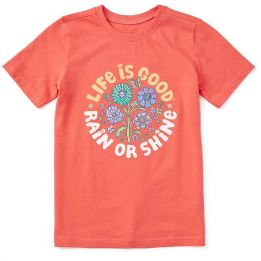 Kids Tie Dye Rain or Shine Trippy Short Sleeve Crusher Tee