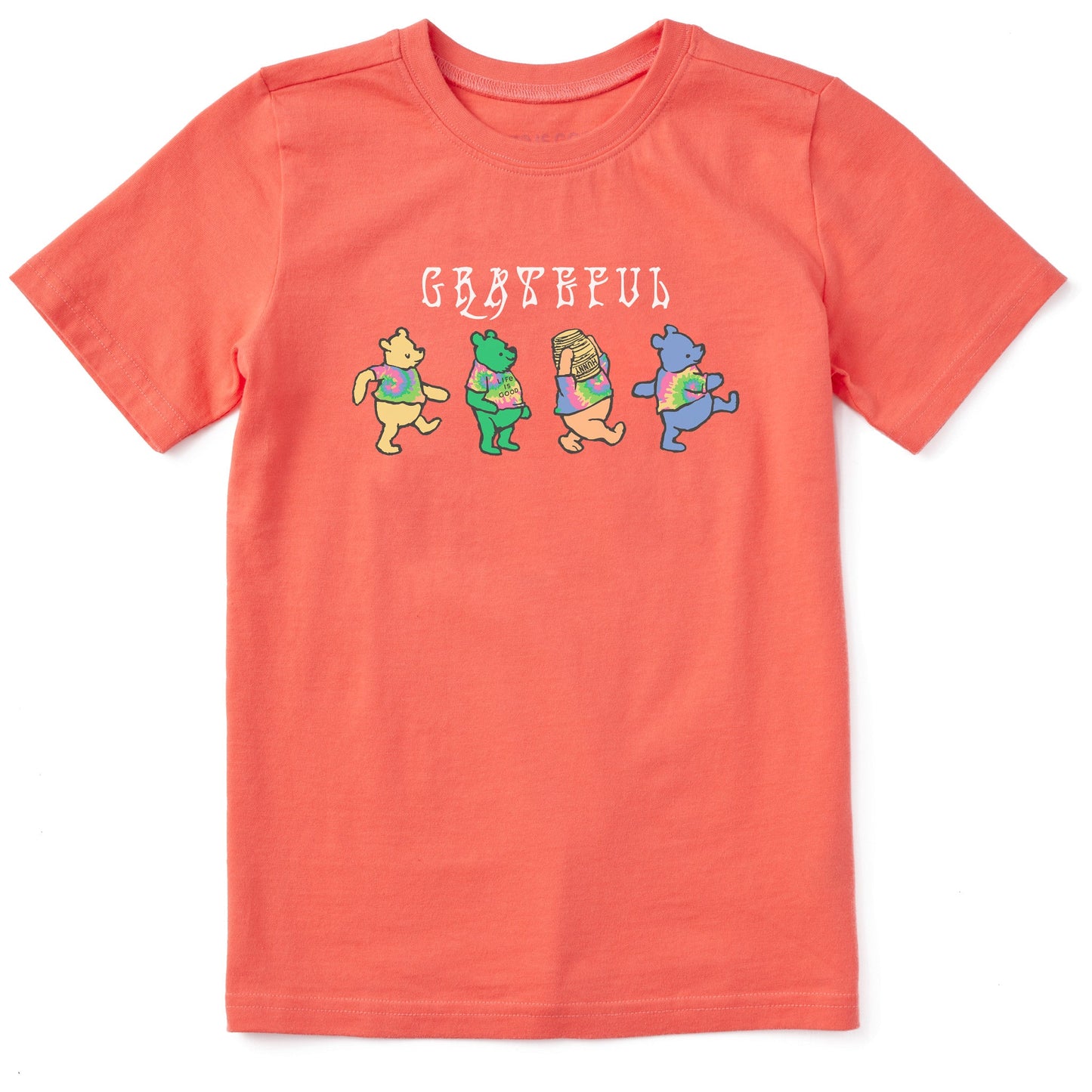 Kids Tie Dye Grateful Winnie Short Sleeve Crusher Tee